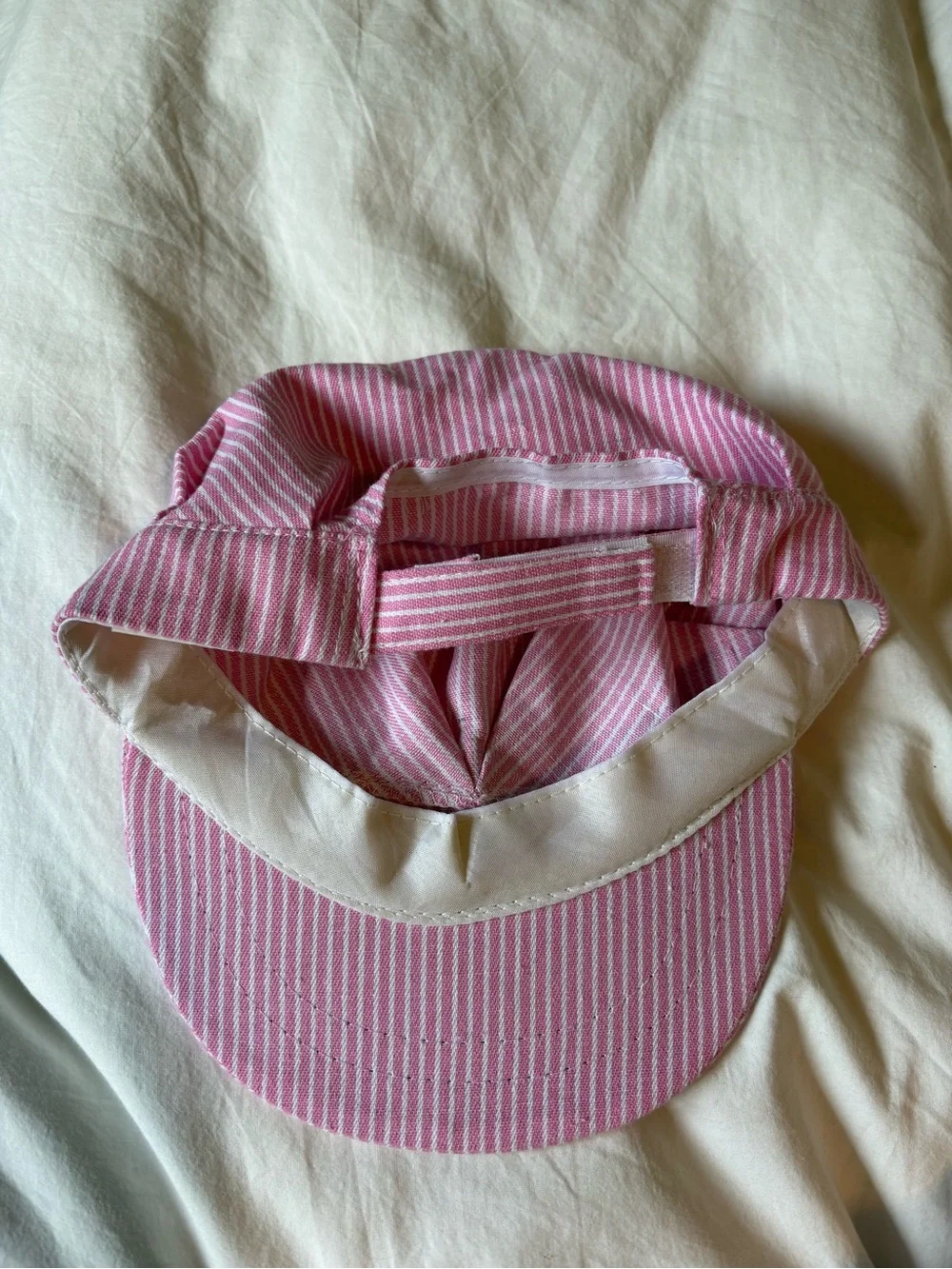 Kids Pink Striped Conductor Cotton Cap - Soft Dress Up Hat